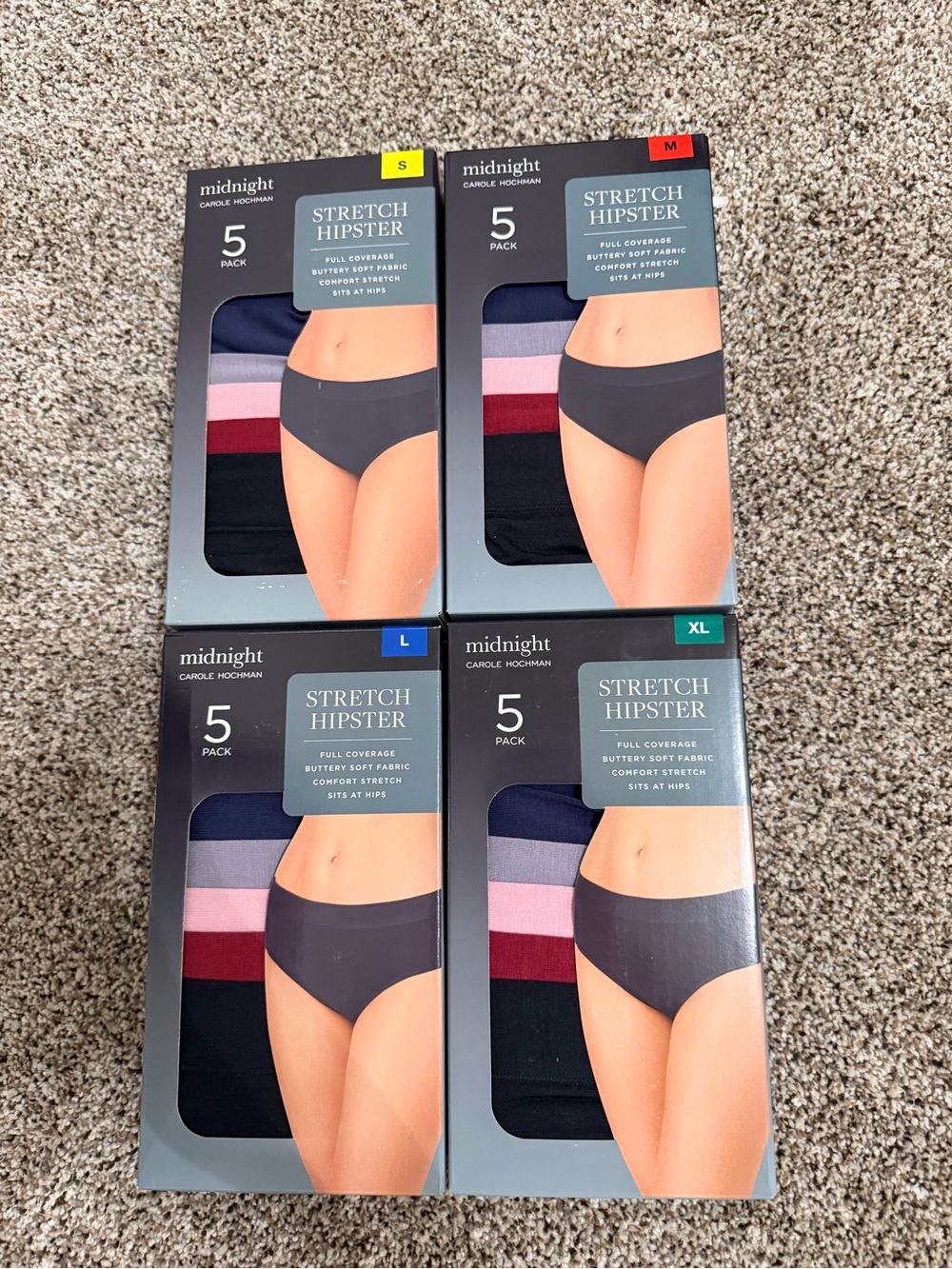 Stretch Hipster 5-Pack - Black & Multicolor